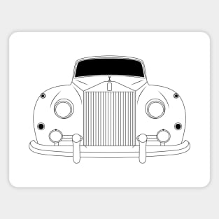 Rolls Royce Ghost Vintage Black Outline Magnet